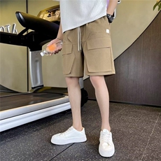 大口袋工装短裤男士夏季薄款宽松直筒五分裤潮流百搭高级感中裤子，男装休闲裤，星座506A
