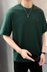 直播店主风夏百搭爱心刺绣T恤短袖社会小伙A236-23367-P50控70，男装T恤，电商A236