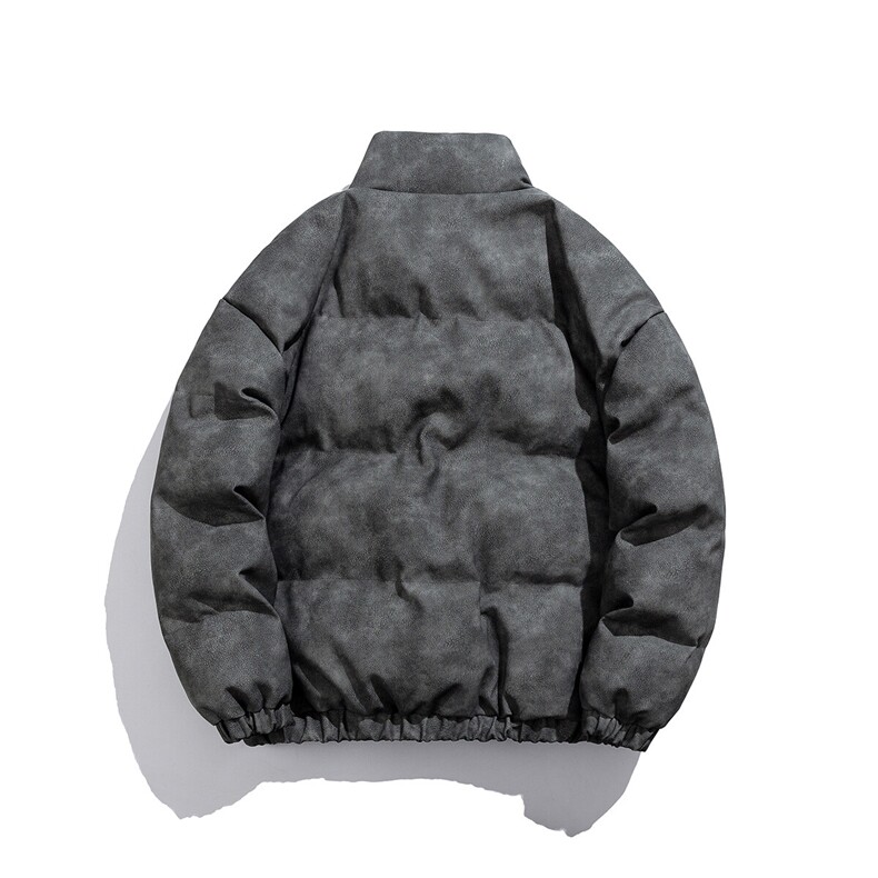 白底PU皮复古做旧双侧金属拉链设计夹克式棉衣男MY77092P130控198,男装夹克,星座226-1