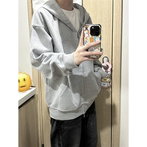 抖音得物高品质二开350克秋冬双头双拉链卫衣开衫外套W74图片