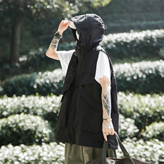 F269-P50夏季潮牌机能工装背心男2024新款潮牌坎肩连帽马甲现货，男装背心/马甲，星座512-6