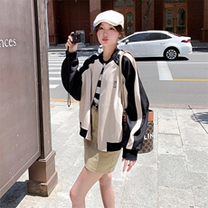 高级感刺绣拼接棒球服外套女2023秋新款小个子超级好看学院风夹克，女装短外套，一九零