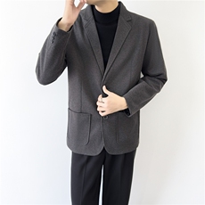 西装男外套英伦风春秋季高级感修身正装高端商务休闲西服，男装西服套装，星座410-7