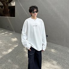 秋季宽松休闲圆领卫衣潮长袖打底衫XZ808B-WH086-P42，男装T恤，星座808B