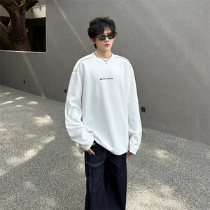 秋季宽松休闲圆领卫衣潮长袖打底衫XZ808B-WH086-P42图片