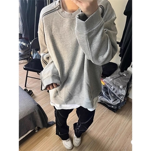 加绒可选~小众设计感毛圈布金属拉链卫衣，现货 1005-XLWY01-P48图片