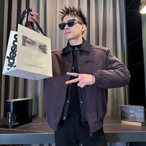 店主大棉衣冬季潮牌棉袄男社会小伙版型工装外套袄子8598-P148图片