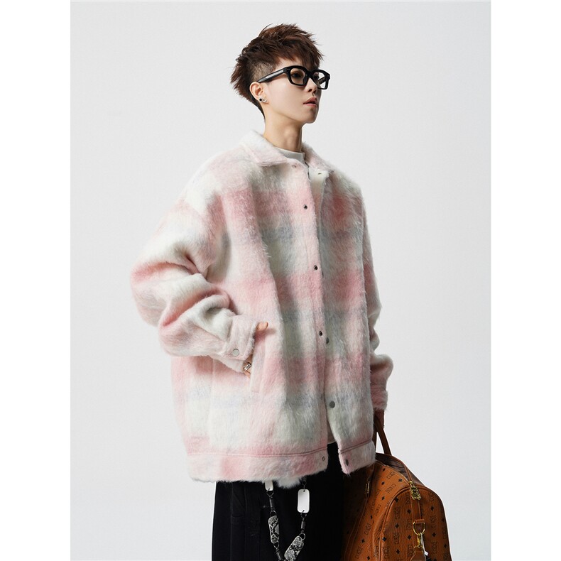 现货DSA059-MN7886-P98控128重磅毛呢大衣高克重宽松外套560g，男装毛呢大衣，电商A059