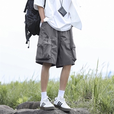 工装短裤男士韩版潮流高街口袋个性帅气2024夏季五分裤K5453-P48，男装牛仔裤，星座412-2