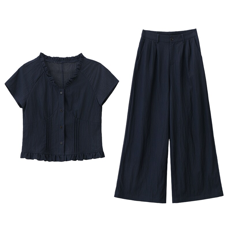 牛仔时尚套装女夏气质减龄显瘦休闲两件套2D050-7281P145,女装套装/套裙,琦鑫阁（原依鑫阁）
