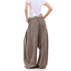 美式双腰头拼接设计休闲裤慵懒感宽松直筒阔腿百搭长裤X9040-P42，男装休闲裤，星座208-5