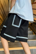 X4053TP40控价58短裤男生夏季潮牌机能风反光条休闲百搭五分裤，男装休闲裤，电商A102-1