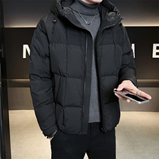 店主风2025新标90白鸭连帽面包服短款羽绒服男LMS2503-P330，男装羽绒服，电商D240-242
