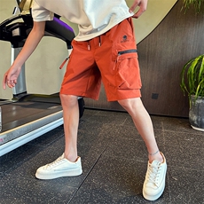 夏季工装短裤男2025新款冰丝速干宽松侧袋中裤五分裤子D930控68，男装牛仔裤，电商C208
