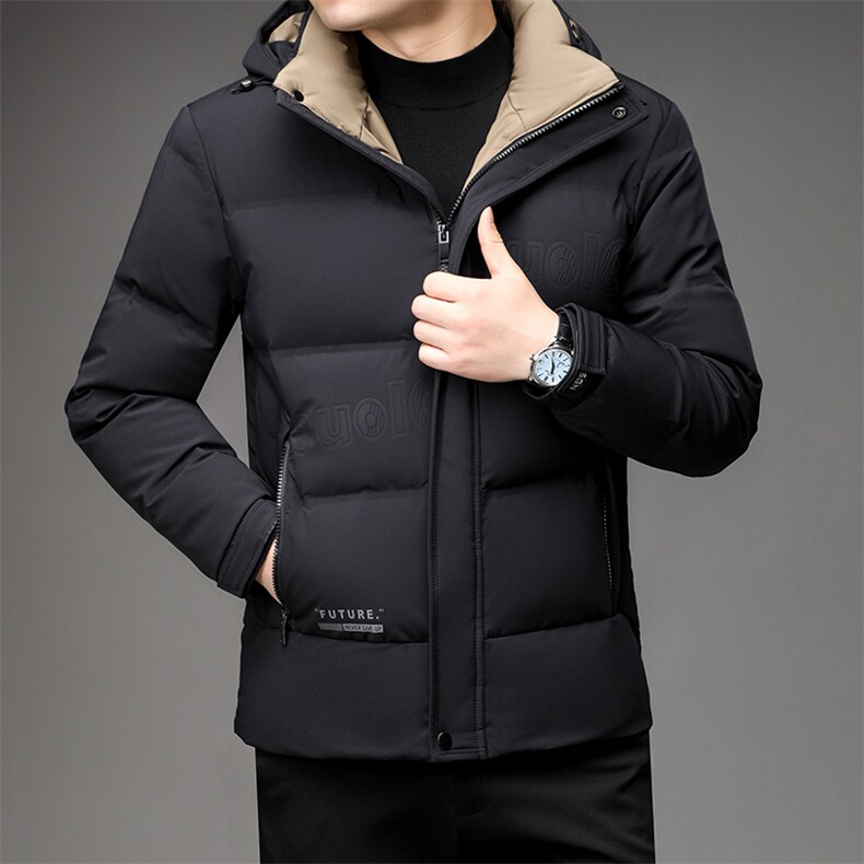 连帽羽绒服保暖男装宽松大码90白鸭绒防寒短款外套XY29216-P310,男装羽绒服,星座1105-3