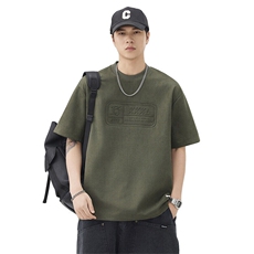 2025新款男T恤休闲旅游户外佳品免烫鹿皮绒新面料，男装T恤，星座1407