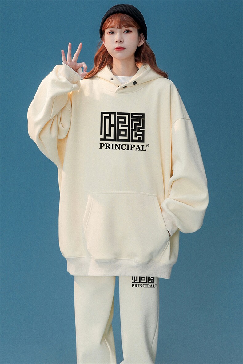中性风卫衣套装华棉复合高克重抖音品质HZ6503上衣P65裤子P45,男装休闲套装,电商A268