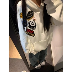 春秋冬新款刺绣字母连帽套头宽松百搭卫衣男女潮情侣装WY902P53，男装卫衣，星座1013-5