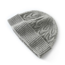 时尚复古儿童羊毛帽高弹贴合保暖御寒经典绞花针织设计，帽子，唯若美羊绒