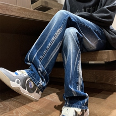 秋季美式ins高街hiphop微喇扎染牛仔裤货号K2313P55控78，男装牛仔裤，电商A063