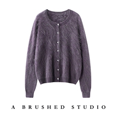 2025年秋季圆领珍珠扣开衫，女装羊绒衫，万品羊绒