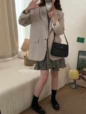 春款西装外套，女装西装，三文鱼