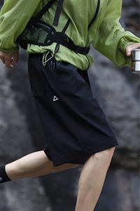 三角标冰丝速干短裤男夏季潮牌美式拉链cleanfit宽松运动五分裤子图片