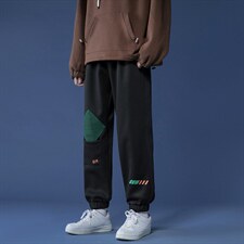 港风撞色哈伦裤运动裤卫裤大码长裤休闲裤男裤子K01P55，男装休闲裤，星座227-7