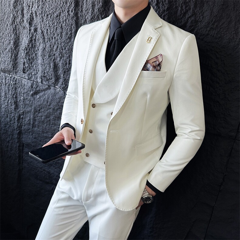 主推男士英伦风西装单排扣三件套尖领商务西服KTZ1830-P315，男装西服套装，星座1105-3