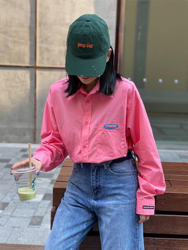 韩版字母衬衫，女装衬衫，DLI.DODO 豆豆