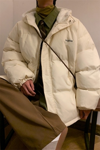 MY6139/P110冬季港风连帽刺绣羊羔毛棉衣男女大码面包服棉袄外套图片