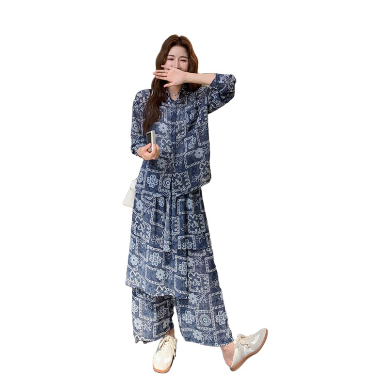 瑞2C278-2025秋新款叠穿两件套套装9013-P155-K228,女装套装/套裙,2C278
