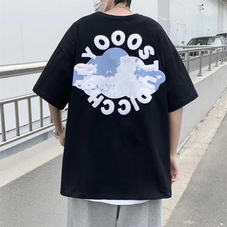 夏季潮牌男士短袖t恤男潮流上衣情纯棉精梳190克C33P35,男装T恤,星座1116-2