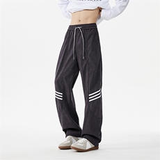 抖音品质秋季新款潮流条纹灯芯绒宽松休闲裤B313-K817-特p35控68，男装休闲裤，电商B313