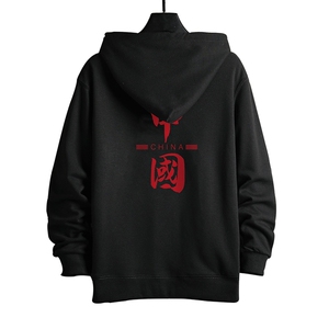 KS21198-P38 加绒款-P43 连帽开衫卫衣男运动外套大码班服 网格图片