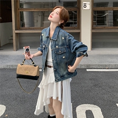 新品牛仔外套女学院风F9805---P155--K208，女装短外套，2C253