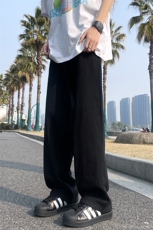 8XL-M特大码高级垂坠感休闲裤男薄款冰丝裤宽松直筒拖地裤K964P48，男装休闲裤，电商D206-1
