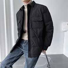 80%标白鸭绒冬装加厚保暖羽绒服日系宽松休闲外套YR8022-P205，男装羽绒服，电商A413