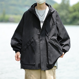 防水黑色冲锋衣外套户外机能工装夹克爬山登山服 JK602-P75 M-5XL图片