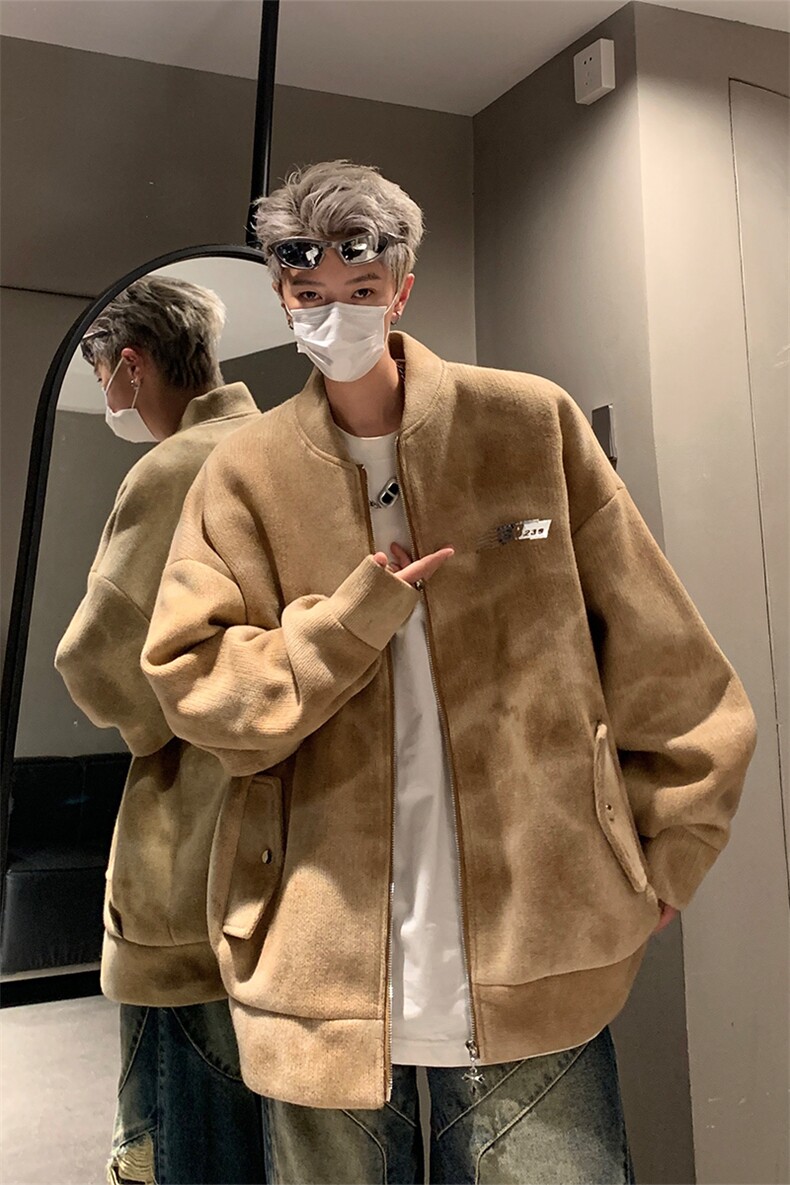 美式复古棒球服男2025秋季潮牌工装飞行夹克XZ514-2-24246-P118,男装夹克,星座514-2(原B239)