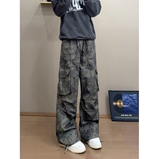 B221美式ins高品质多口袋休闲迷彩工装裤子LK24256-特P48控78，男装休闲裤，电商B221