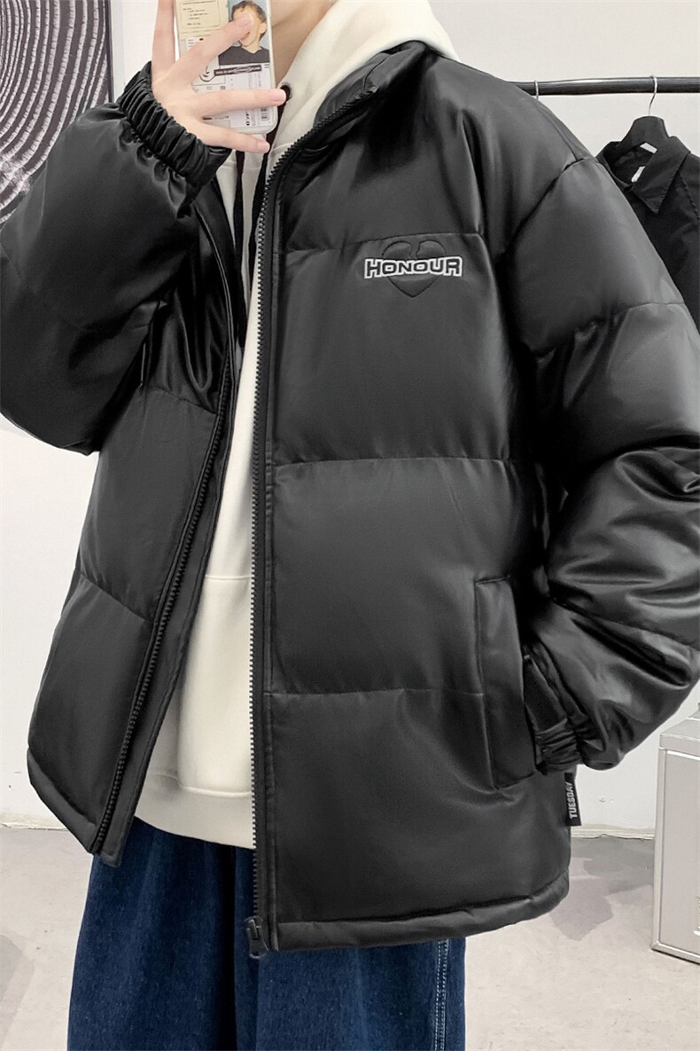 冬季学生港风加绒加厚棉衣外套休闲刺绣棉服男士8873-P115控价148,男装棉衣,电商A441-1