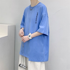 夏季立体纯半袖2023新品男女简约印花短袖T恤1611-P38控价58，男装T恤，电商A441-1