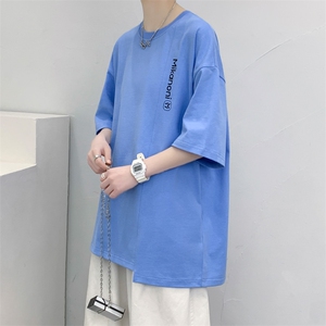 夏季立体纯半袖2023新品男女简约印花短袖T恤 1611-P38 控价58图片