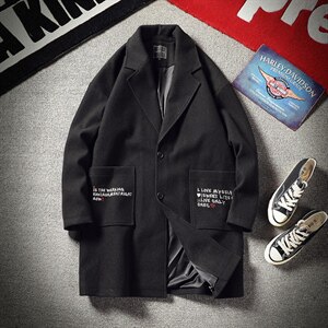 【】A003-HF010-P50冬装新款常规大口袋翻领大衣地毯