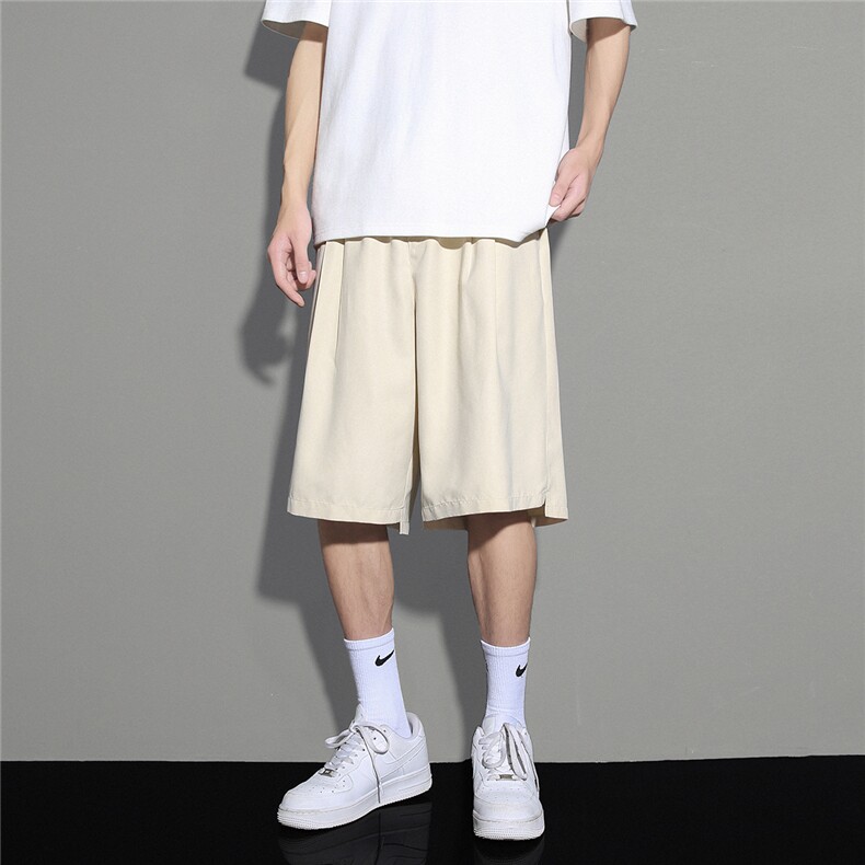 2023夏季新款纯色简约不规则休闲五分短裤男K100P25-控38,男装休闲裤,电商A247-1