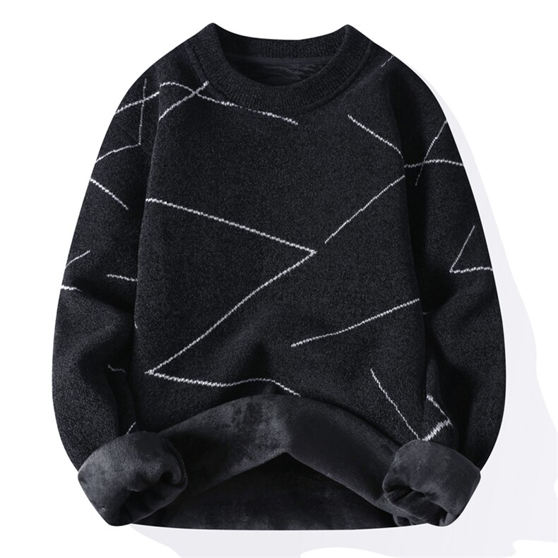 秋冬男士天鹅绒休闲百搭加绒加厚一体绒毛衣打底针织衫M813-P48，男装针织衫/毛衣，星座310B-3