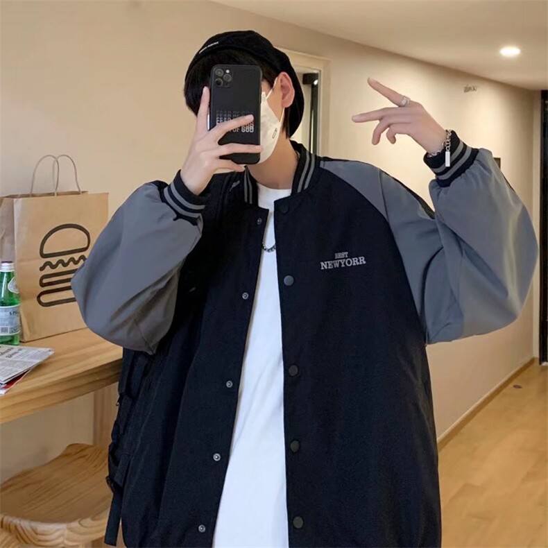 潮流夹克潮男春季棒球领夹克D42P55,男装夹克,星座1116-2