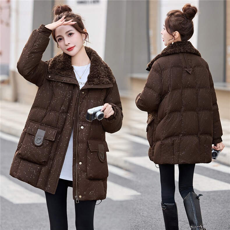 2025年冬季中长款90白鸭绒休闲风常规，女装羽绒服，艾尚靓装