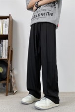 2025夏季冰丝西裤小众百搭铆钉纽扣冰丝裤子K613p35，男装西裤，电商D315A